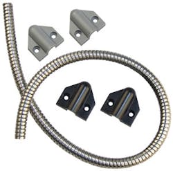 Securitron TSB-C surface-mounted door cord provides a simple and economical solution for power transfer. Securitron TSB-C surface-mounted door cord provides a simple and economical solution for power transfer.