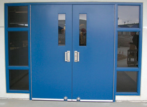 Outside view of building entrance.