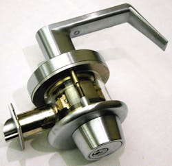 Lever lockset with return to within &frac12;&rdquo; of the door.