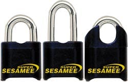Three Super Sesamee padlock models.