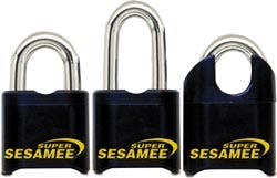 Three Super Sesamee padlock models. Three Super Sesamee padlock models.