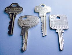 Key blanks that cannot be easily obtained.