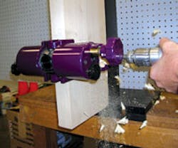 Prepping the mount using the HIT-44 “Drillmaster”. Prepping the mount using the HIT-44 “Drillmaster”.