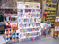 Decorative key blank displays are an eyecatcher.