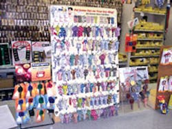 Decorative key blank displays are an eyecatcher. Decorative key blank displays are an eyecatcher.