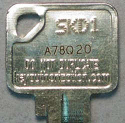 Unique serial number is printed on each Dorma key. Unique serial number is printed on each Dorma key.