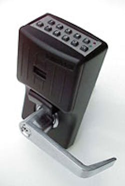 Cylindrical Reader Lock showing keypad and antenna Cylindrical Reader Lock showing keypad and antenna