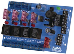 Altronix ACM4 powers electric strikes, mag locks