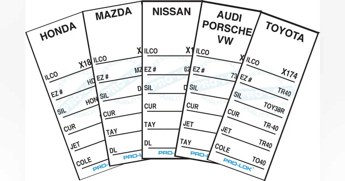 Car Key Label System Automotive Key Tag System | Locksmith Ledger