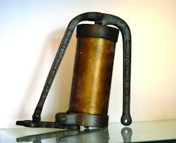 1. Early Norton closer with 'door check' engraved 1. Early Norton closer with 'door check' engraved