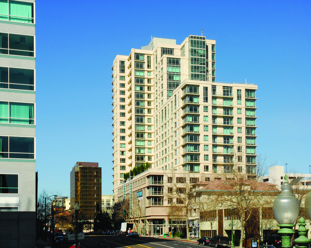 The Grand, Oakland's tallest building, features 236 luxury apartments in a 25-story, 311,000 square foot structure.