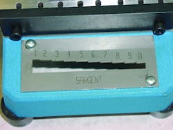 Sargent gage with 10 depths of cut Sargent gage with 10 depths of cut