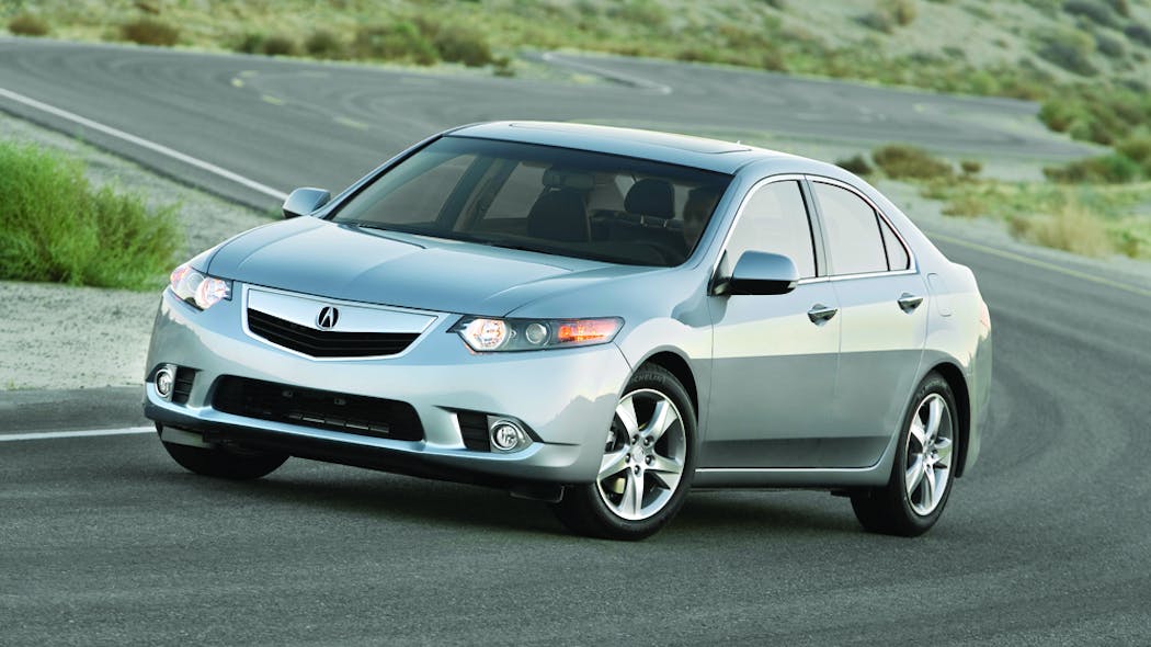 2011 Acura TSX sedan. Most Hondas and Acuras are using sidewinders.