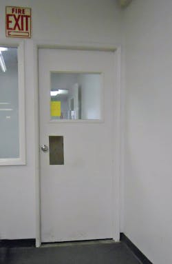 Rear side of door Rear side of door