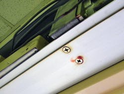 Leaking door operator in need of repair Leaking door operator in need of repair