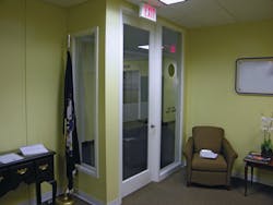 Typical office entry door