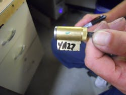 Lock cylinder labeled Lock cylinder labeled