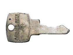 Historic key, identified by Adams Rite