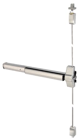 Yale windstorm-rated three-point exit hardware Yale windstorm-rated three-point exit hardware
