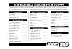 13 Price Survey Card