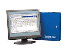 bright blue enclosure and monitor bright blue enclosure and monitor