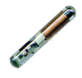 Typical glass cylinder transponder