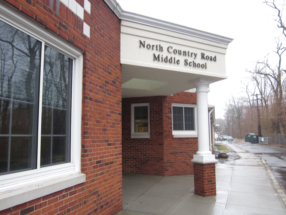 1. Miller Place Schools upgraded security with electronic locks at North Country Road Middle School and its three other schools.