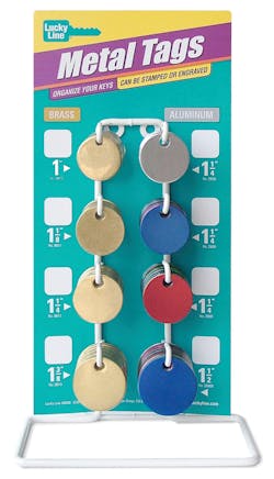 Lots of metal tags in a small space Lots of metal tags in a small space