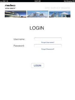 Log-in screen Log-in screen