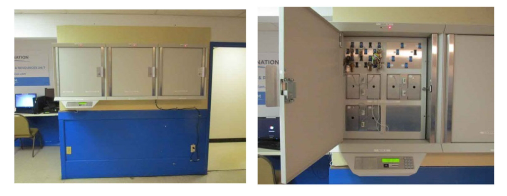 In addition to securing keys, Wyndham Hamilton Park has customized their KeyWatcher with locker modules to hold its iPod Touch devices.