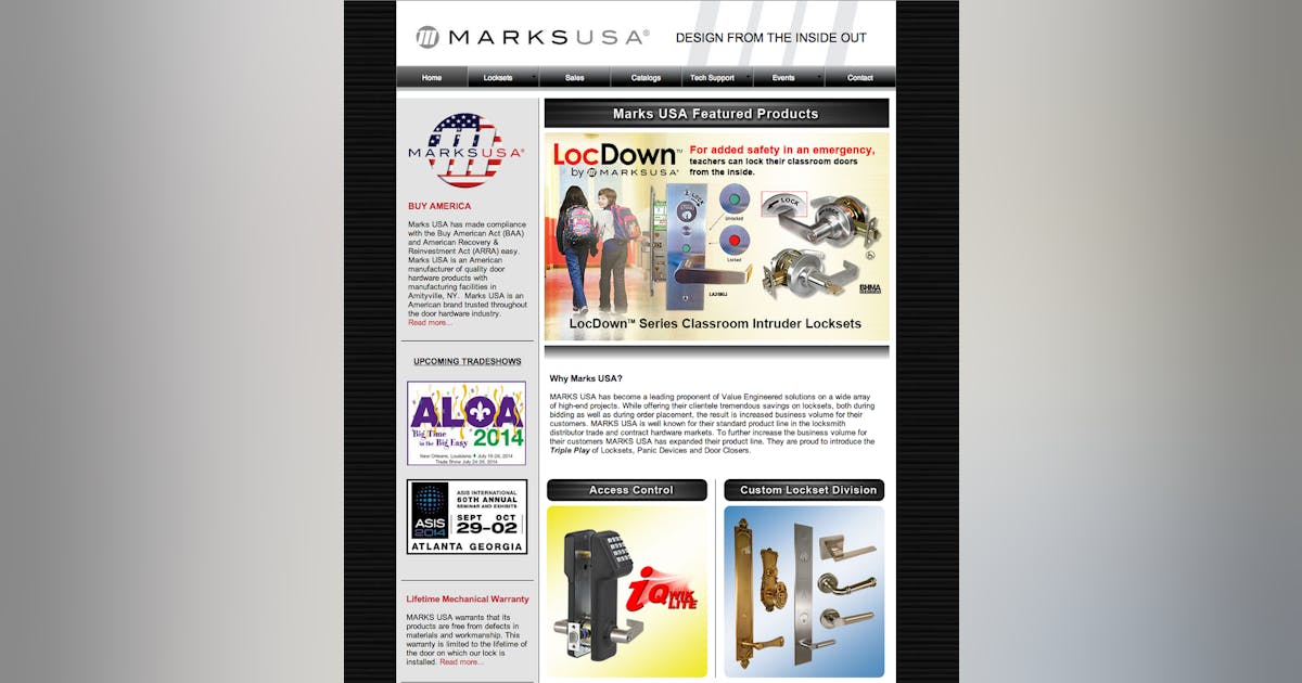 Marks USA Launches New Website Locksmith Ledger