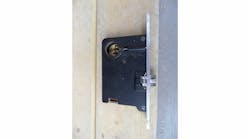 Photo 1. This Corbin lockset had been in the old door for over 40 years