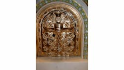 Photo 7. Ornate tabernacle door Photo 7. Ornate tabernacle door