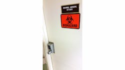 Simplex limits access to utility closet to authorized hospital staff Simplex limits access to utility closet to authorized hospital staff