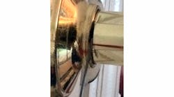 12. Close up of the TPM Wire Entering Opening in Schlage Lever 12. Close up of the TPM Wire Entering Opening in Schlage Lever