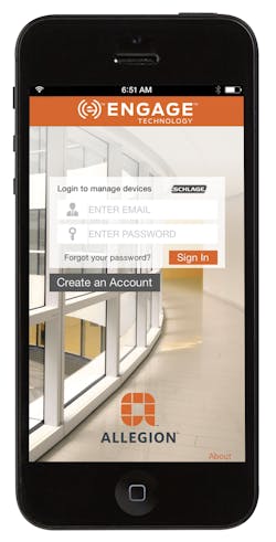 Allegion Engage App on iPhone5 Allegion Engage App on iPhone5