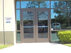 View of double door at Command Access HQ