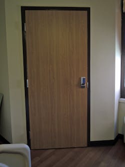 Restroom door