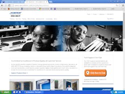Securitron: Orange Live Chat button on left Securitron: Orange Live Chat button on left