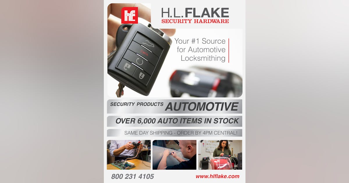 H.L. Flake Automotive Catalog Locksmith Ledger