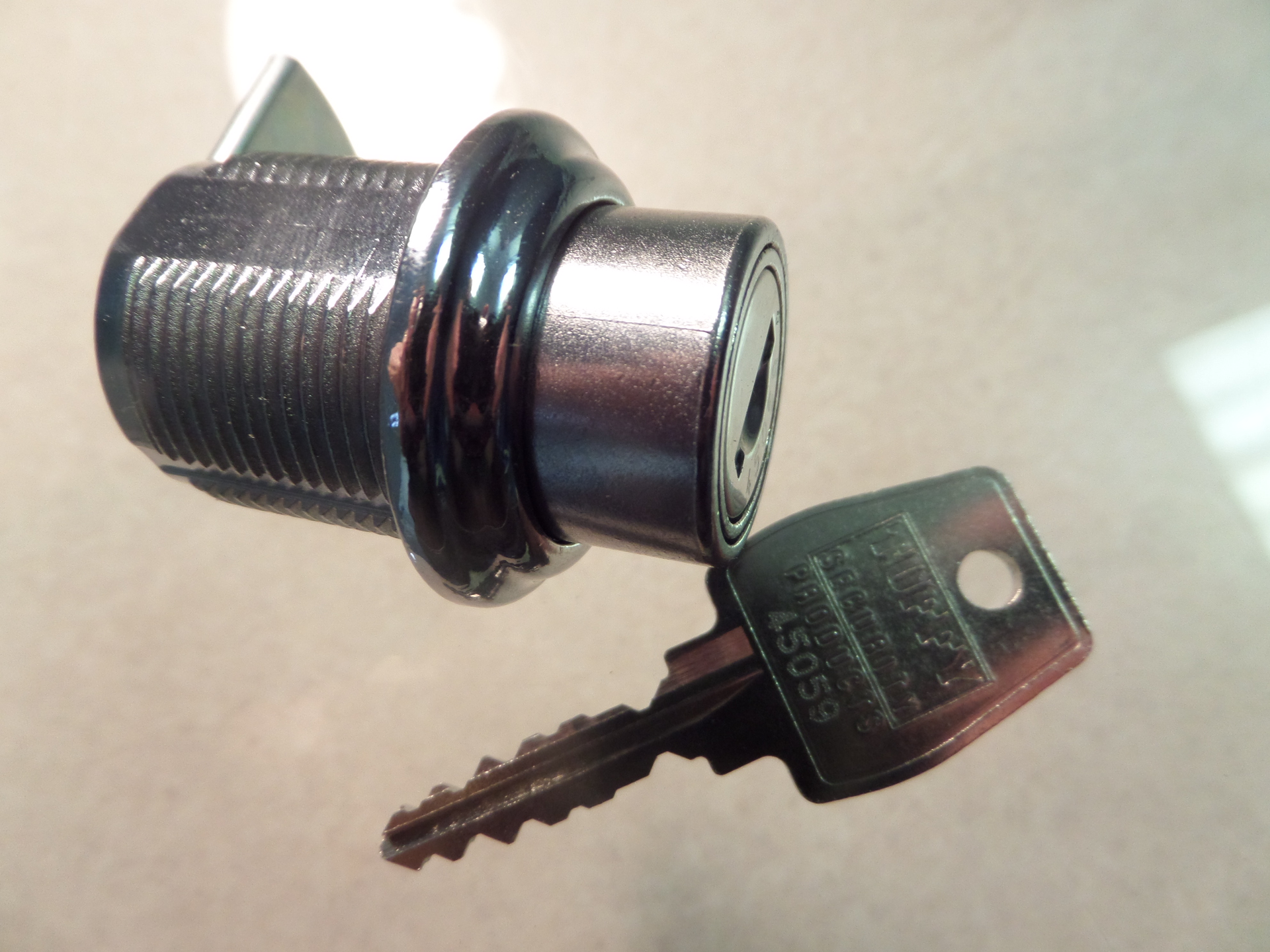 Tuffy glove compartment lock, key and cylinder