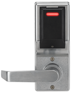 Back of DL2700LD lock with red indicator light Back of DL2700LD lock with red indicator light