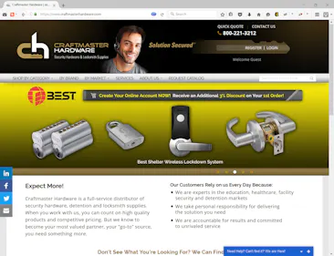Craftmaster Hardware Releases New B2B Website | Locksmith Ledger