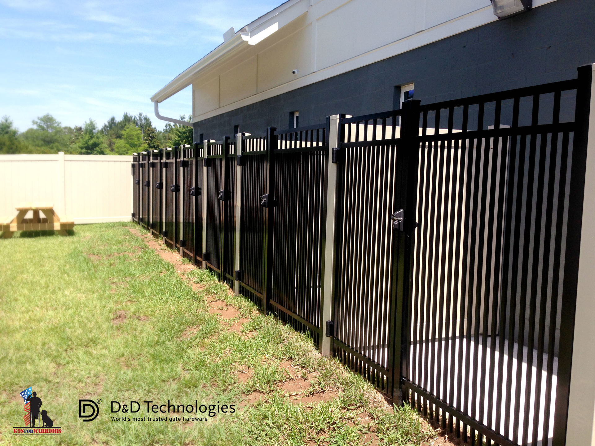 D&D gate locks secure K9s for Warriors kennel gates
