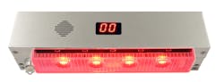 SDC Exit Annunciator, red, mounted on 1511S