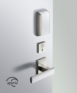 With ASSA ABLOY's IN100 Aperio® wireless lock, remote lock/unlock can be accomplished in less than 10 seconds. With ASSA ABLOY's IN100 Aperio® wireless lock, remote lock/unlock can be accomplished in less than 10 seconds.