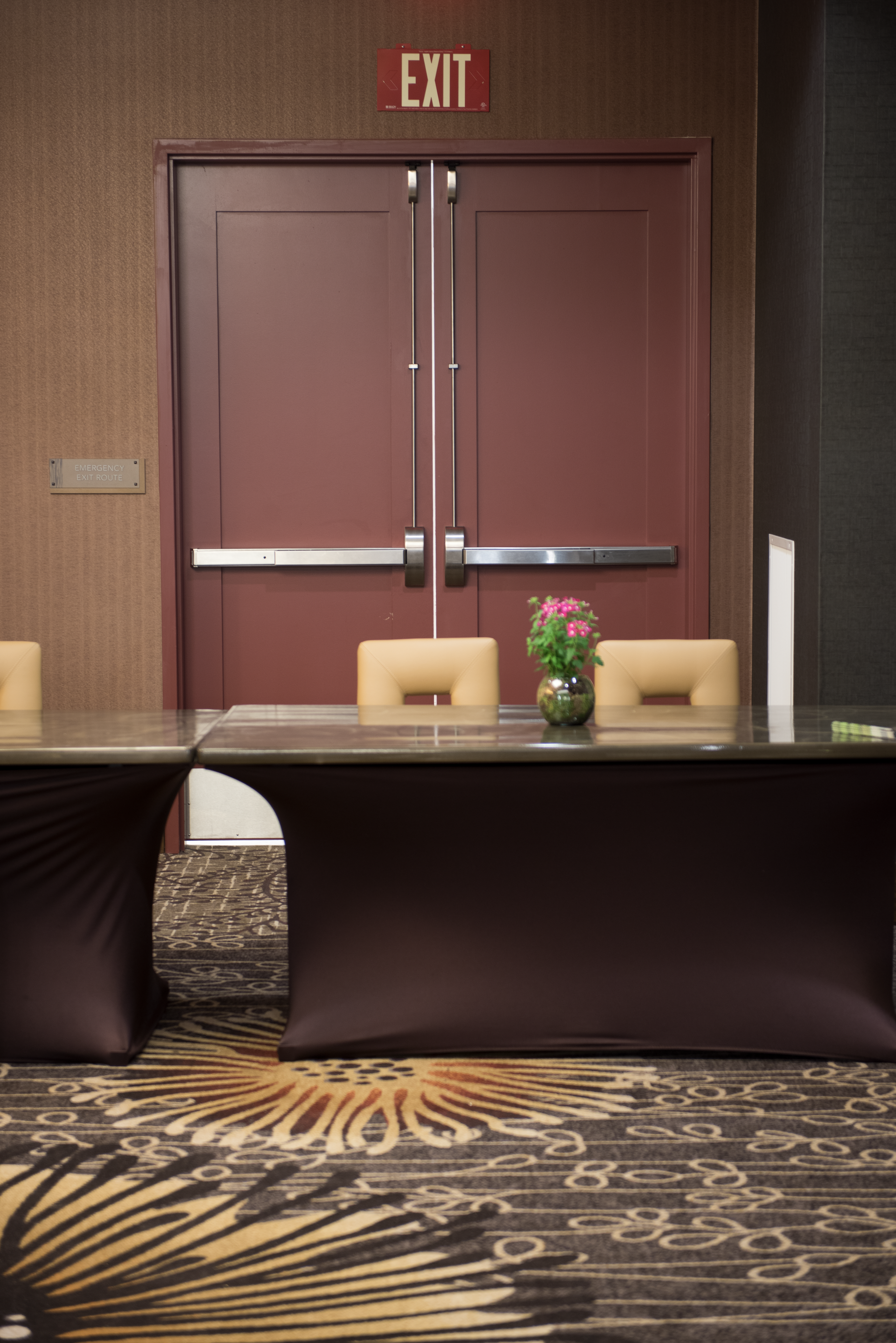 dormakaba 9400 LB exit devices in a hospitality stairwell application.