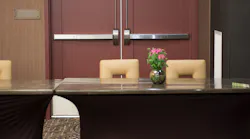 dormakaba 9400 LB exit devices in a hospitality stairwell application.