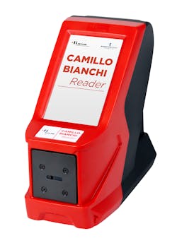 The Camillo Bianchi Reader IDs single- and double-sided edge cut keys and is standalone -- no computer, no buttons to push.