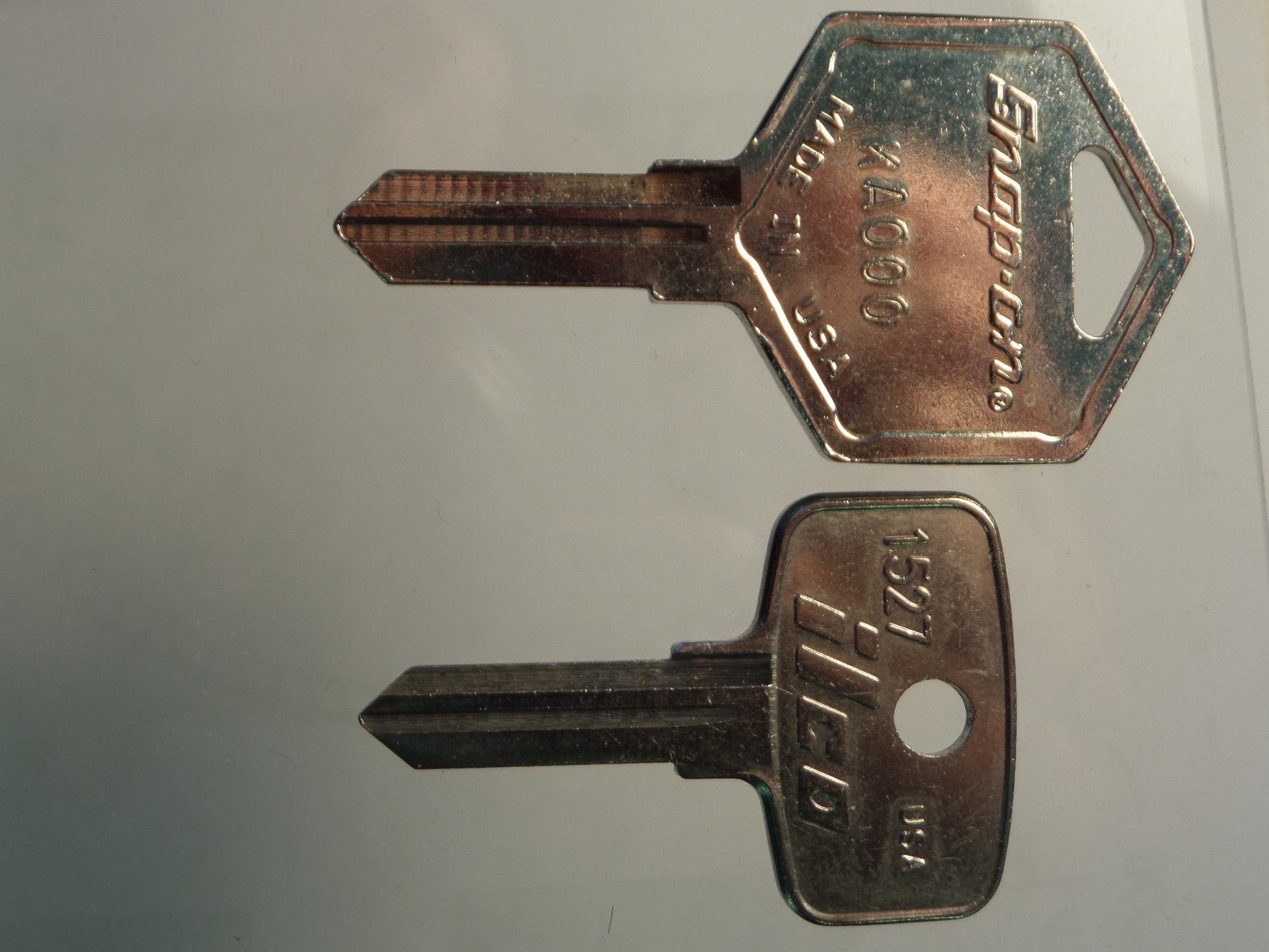 Original key blank and Ilco replacement